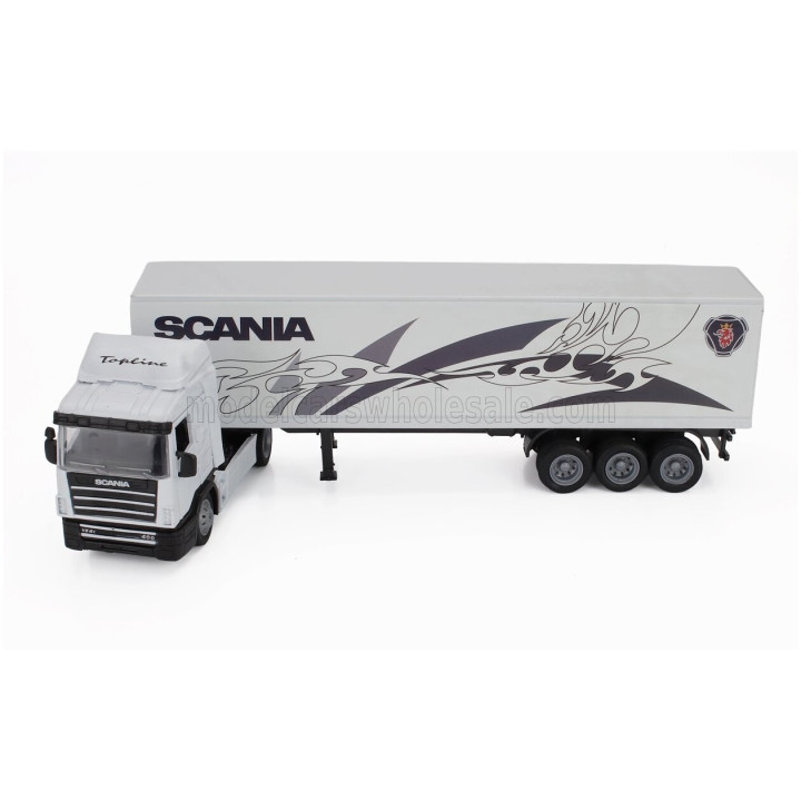 NEWRAY SCANIA R124/400 TRUCK CASSONATO 2000 - WHITE 1/43