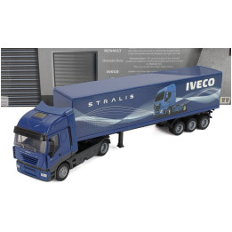 NEWRAY IVECO FIAT STRALIS 540 TRUCK CASSONATO 2009 - BLUE MET 1/43