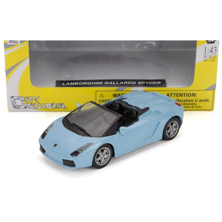 NEWRAY LAMBORGHINI GALLARDO SPIDER 2004 - LIGHT BLUE 1/43
