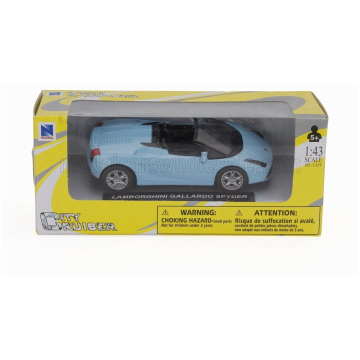 NEWRAY LAMBORGHINI GALLARDO SPIDER 2004 - LIGHT BLUE 1/43