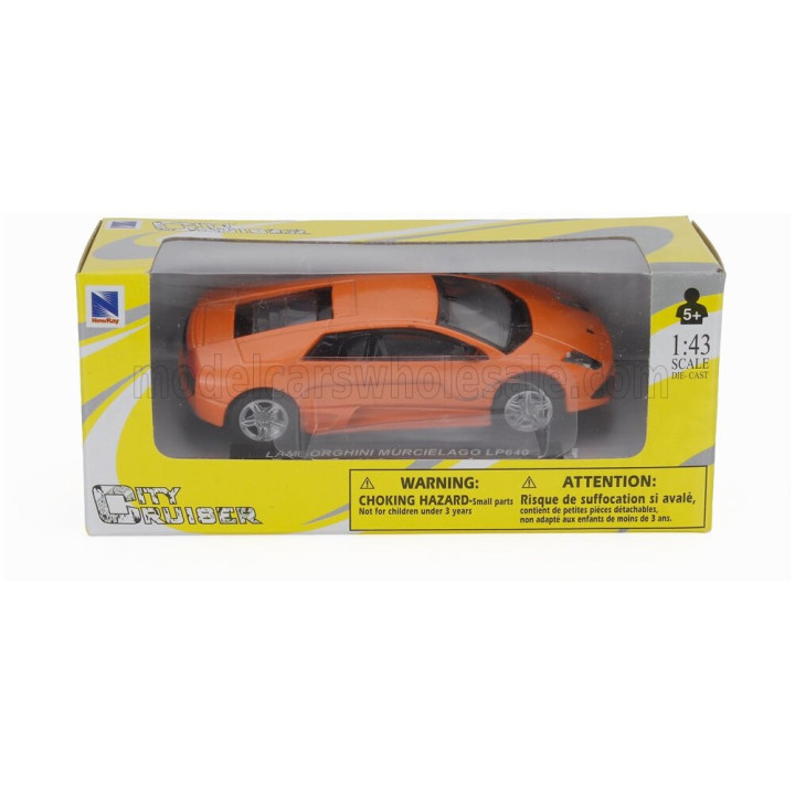 NEWRAY LAMBORGHINI MURCIELAGO 2001 - ORANGE MET 1/43