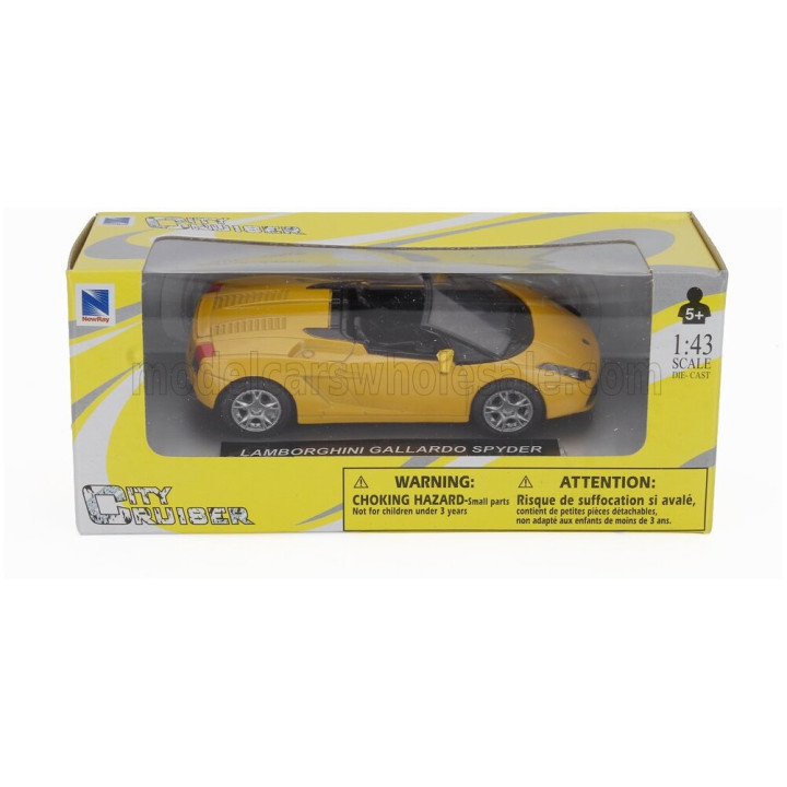 NEWRAY LAMBORGHINI GALLARDO SPIDER 2004 - YELLOW 1/43