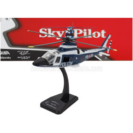 NEWRAY AGUSTA WESTLAND A109 POWER HELICOPTER POLIZIA - POLICE - BLUE WHITE 1/43