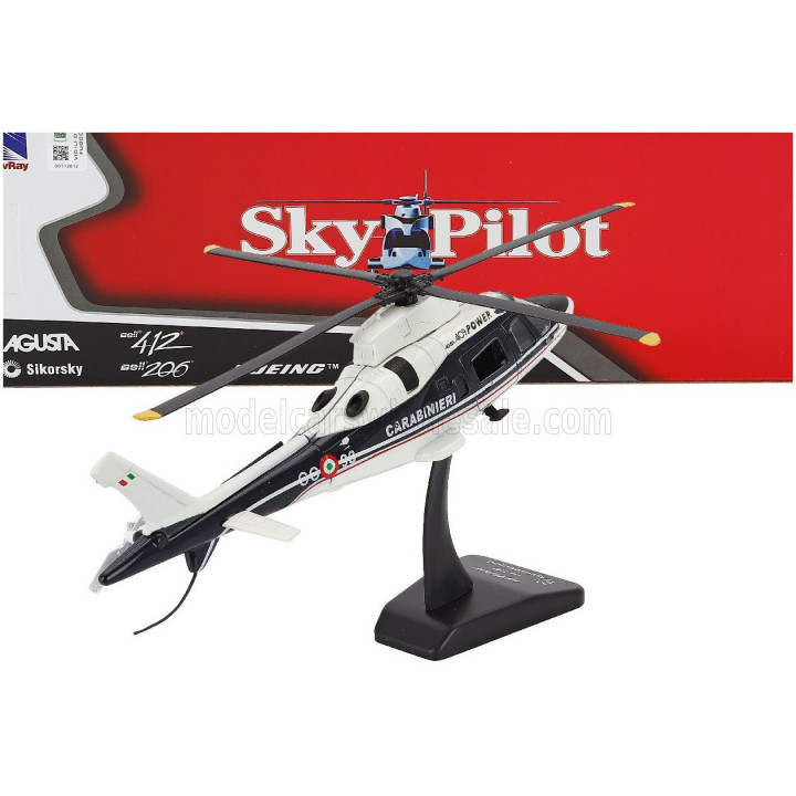 NEWRAY AGUSTA WESTLAND A109 POWER HELICOPTER CARABINIERI - POLICE - BLUE WHITE 1/43