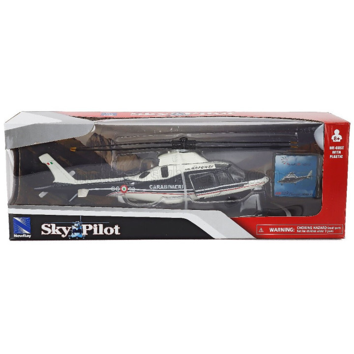 NEWRAY AGUSTA WESTLAND A109 POWER HELICOPTER CARABINIERI - POLICE - BLUE WHITE 1/43