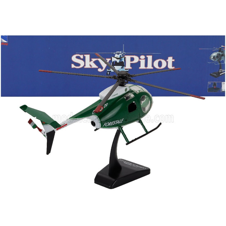 NEWRAY HUGHES NH500 CFS09 HELICOPTER CORPO FORESTALE - POLICE - GREEN WHITE 1/32