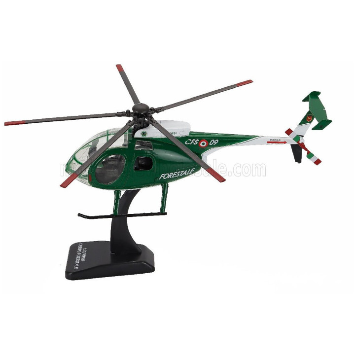 NEWRAY HUGHES NH500 CFS09 HELICOPTER CORPO FORESTALE - POLICE - GREEN WHITE 1/32