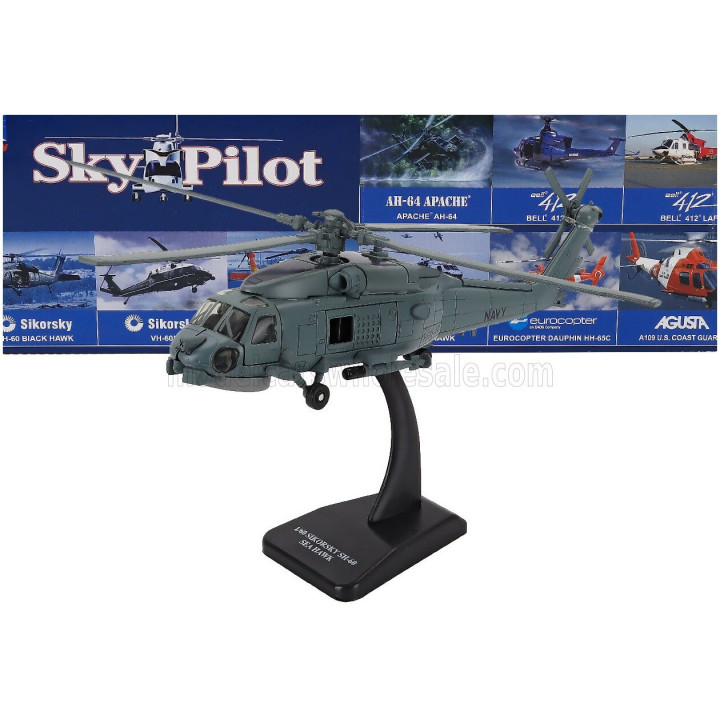 NEWRAY SIKORSKY SH-60 SEA HAWK HELICOPTER MILITARY - MILITARY GREY 1/60