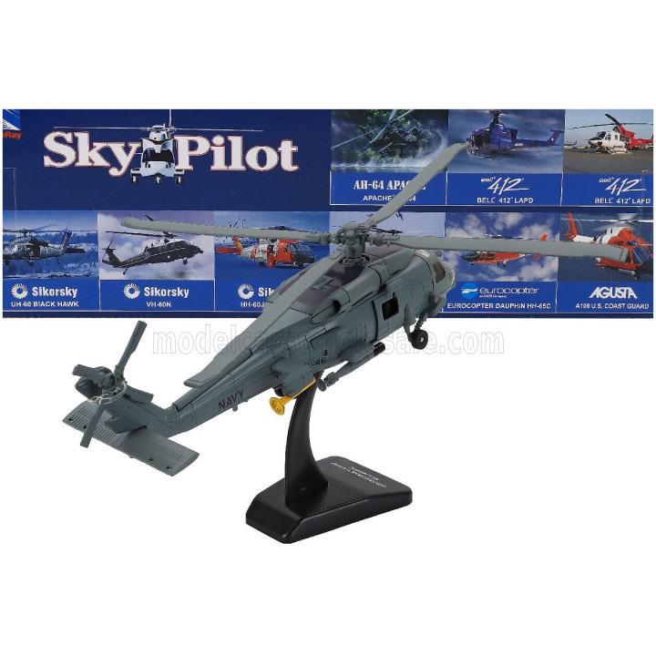 NEWRAY SIKORSKY SH-60 SEA HAWK HELICOPTER MILITARY - MILITARY GREY 1/60