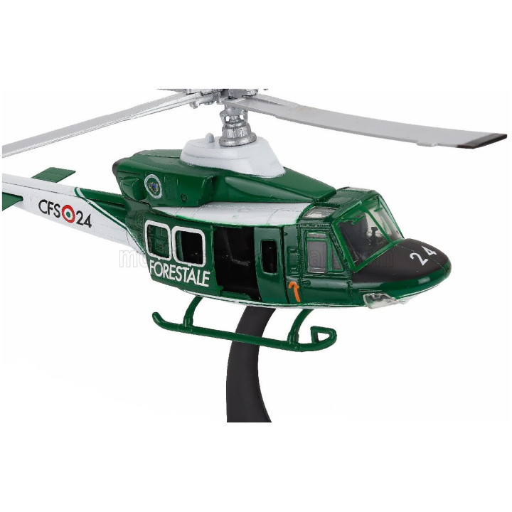 NEWRAY AGUSTA WESTLAND BELL AB412 HELICOPTER CORPO FORESTALE - POLICE - GREEN WHITE 1/48