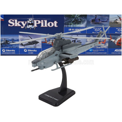 NEWRAY BELL AH-1Z COBRA VIPER HELICOPTER MILITARY - MILITARY GREY 1/55