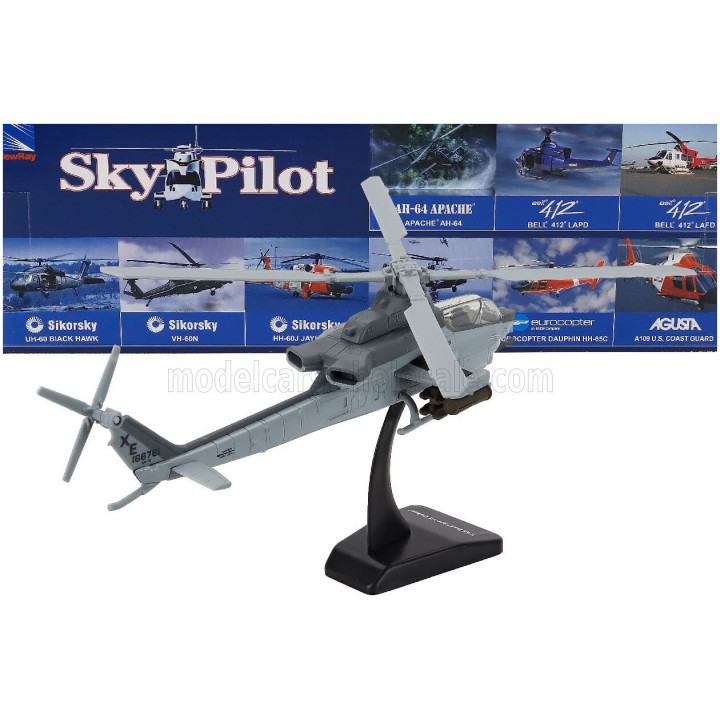 NEWRAY BELL AH-1Z COBRA VIPER HELICOPTER MILITARY - MILITARY GREY 1/55