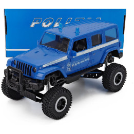 NEWRAY JEEP SAHARA OFF-ROAD POLIZIA - POLICE 2019 - LIGHT BLUE 1/18