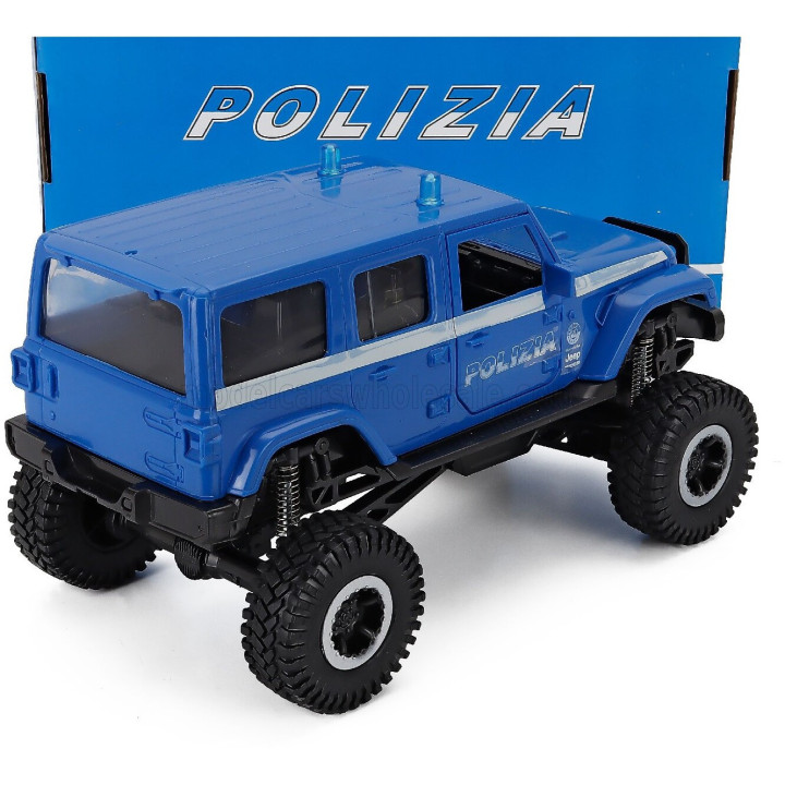 NEWRAY JEEP SAHARA OFF-ROAD POLIZIA - POLICE 2019 - LIGHT BLUE 1/18