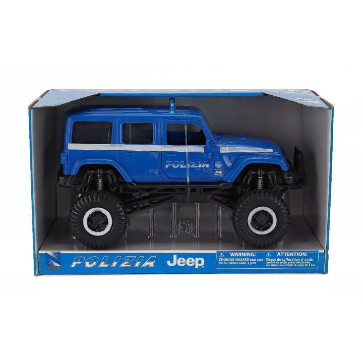 NEWRAY JEEP SAHARA OFF-ROAD POLIZIA - POLICE 2019 - LIGHT BLUE 1/18