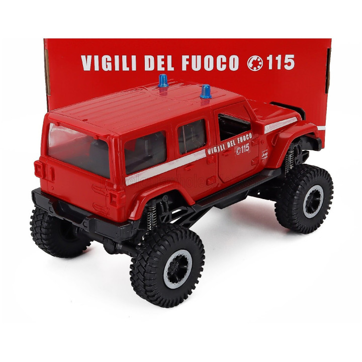 NEWRAY JEEP SAHARA OFF-ROAD VIGILI DEL FUOCO 2019 - RED WHITE 1/18