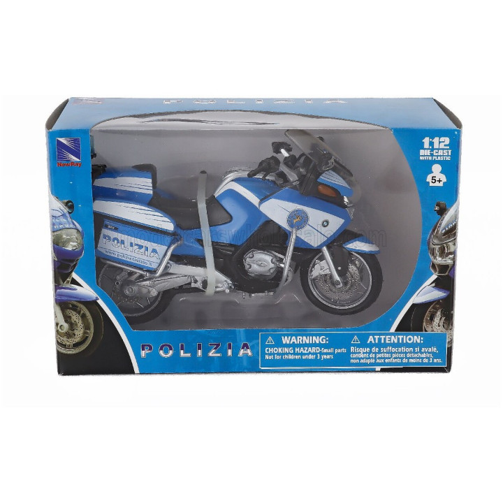 NEWRAY BMW R1200RT POLIZIA - POLICE 2005 - LIGHT BLUE WHITE 1/12