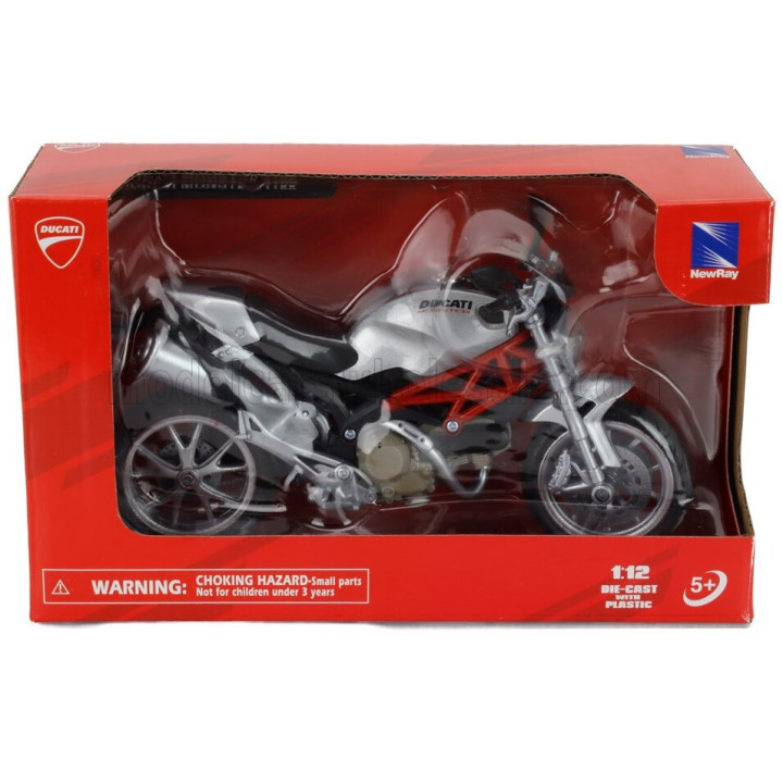 NEWRAY DUCATI MONSTER 1100 2010 - SILVER 1/12
