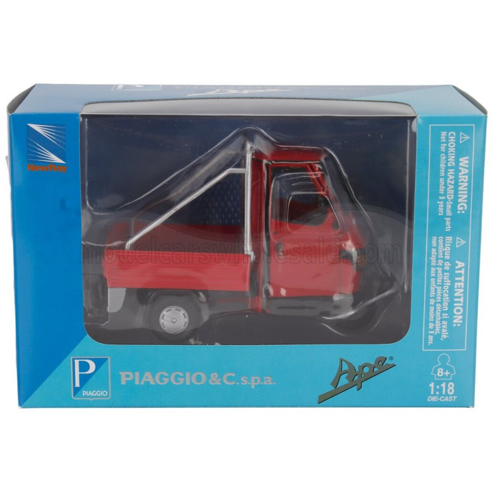 NEWRAY PIAGGIO APE 50 CROSS COUNTRY 1994 - RED BLACK 1/18