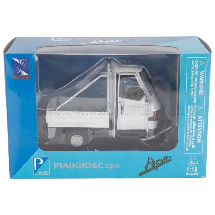 NEWRAY PIAGGIO APE 50 CROSS COUNTRY 1994 - WHITE BLACK 1/18