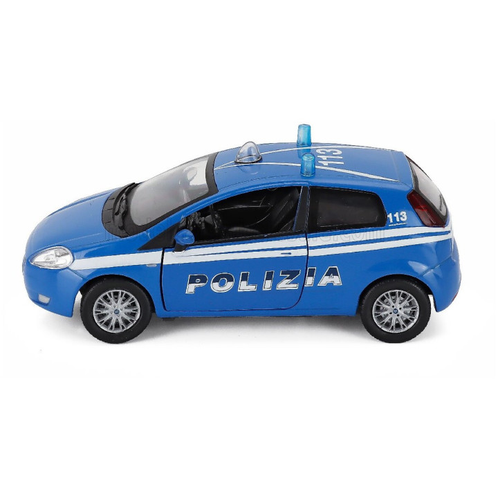 NEWRAY FIAT GRANDE PUNTO POLIZIA - POLICE 2006 - LIGHT BLUE WHITE 1/24