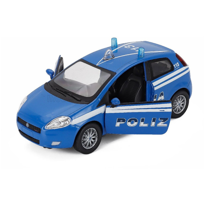 NEWRAY FIAT GRANDE PUNTO POLIZIA - POLICE 2006 - LIGHT BLUE WHITE 1/24
