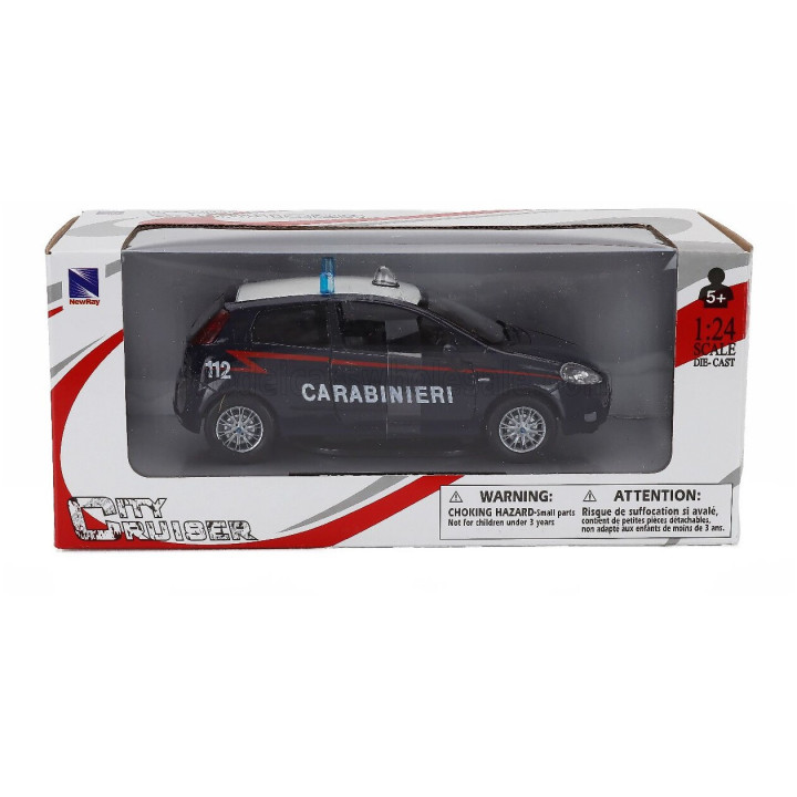 NEWRAY FIAT GRANDE PUNTO CARABINIERI - POLICE 2006 - BLUE 1/24