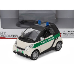 NEWRAY SMART II FORTWO POLIZIA LOCALE - POLICE 2007 - WHITE GREEN 1/24