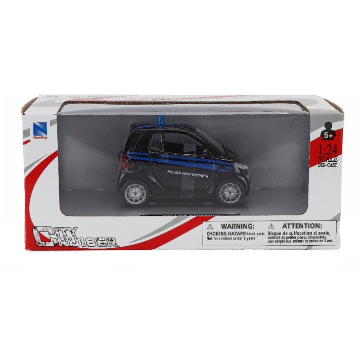 NEWRAY SMART II FORTWO POLIZIA PENITENZIARIA - POLICE 2007 - BLUE 1/24