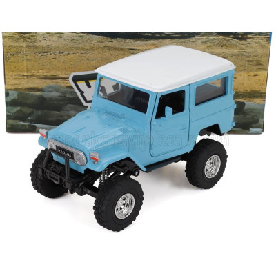 NEWRAY TOYOTA LAND CRUISER FJ40 1977 - LIGHT BLUE WHITE 1/24