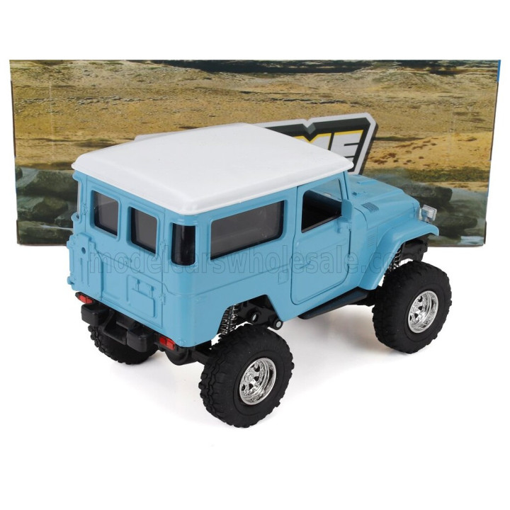 NEWRAY TOYOTA LAND CRUISER FJ40 1977 - LIGHT BLUE WHITE 1/24