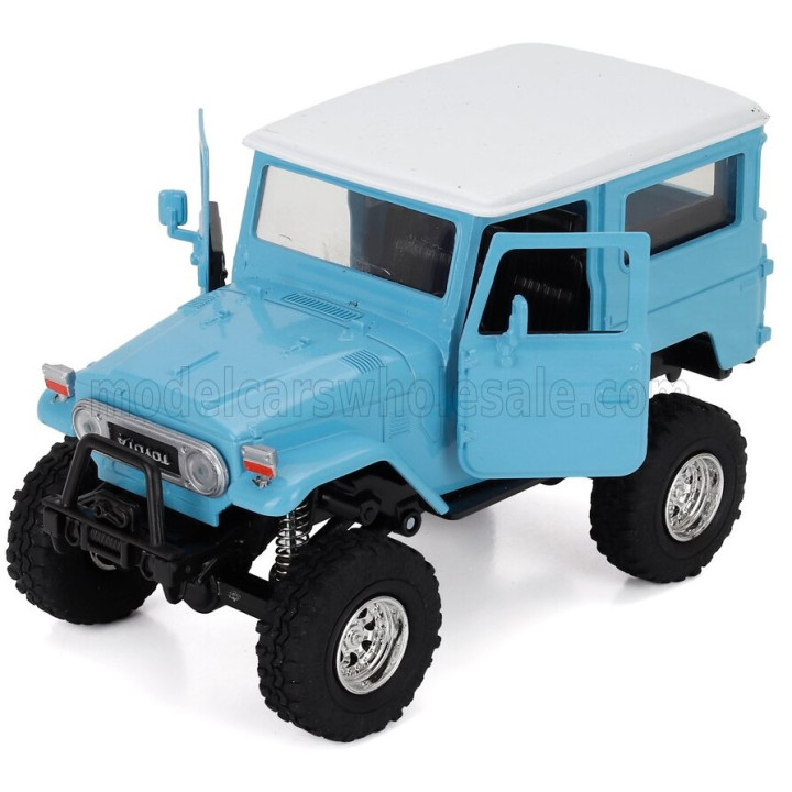 NEWRAY TOYOTA LAND CRUISER FJ40 1977 - LIGHT BLUE WHITE 1/24