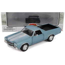 NEWRAY CHEVROLET EL CAMINO SS PICK-UP 1970 - LIGHT BLUE MET 1/24