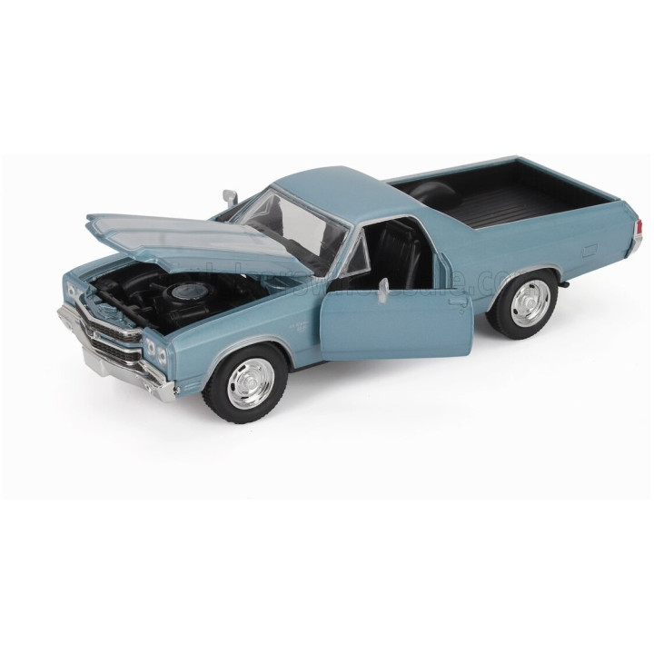 NEWRAY CHEVROLET EL CAMINO SS PICK-UP 1970 - LIGHT BLUE MET 1/24