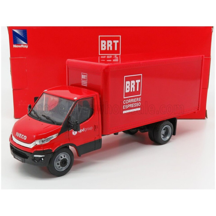 NEWRAY IVECO FIAT NEW DAILY CASSONATO VAN BRT 2014 - RED 1/36