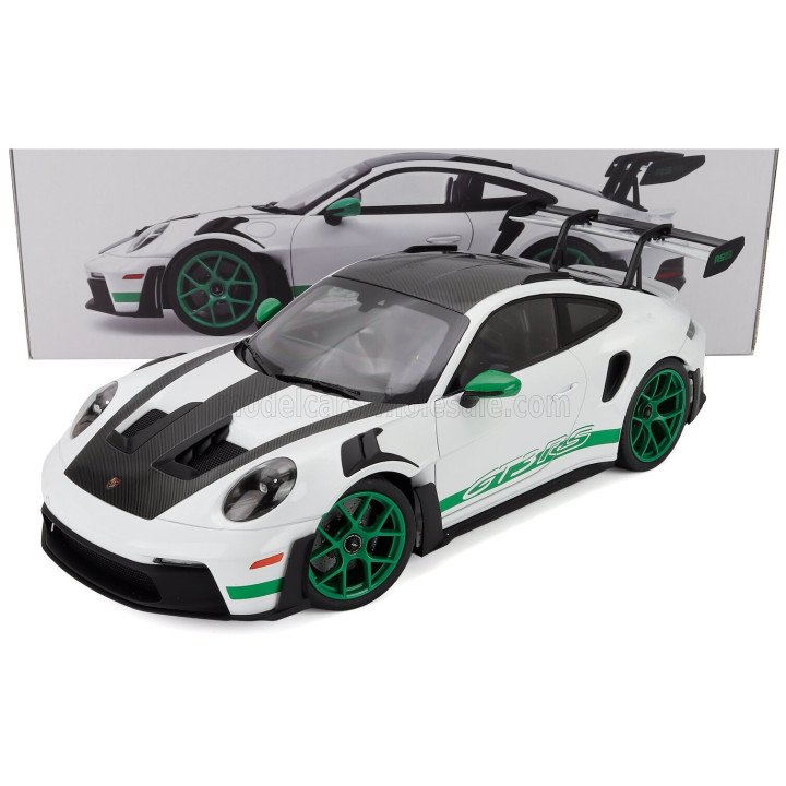 NOREV PORSCHE 911 992 GT3 RS COUPE 2022 - WHITE GREEN 1/12