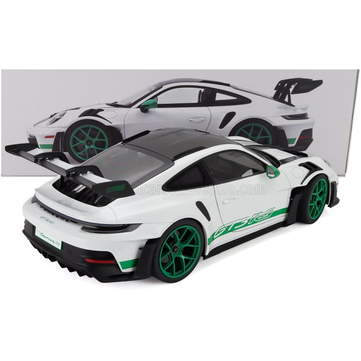NOREV PORSCHE 911 992 GT3 RS COUPE 2022 - WHITE GREEN 1/12