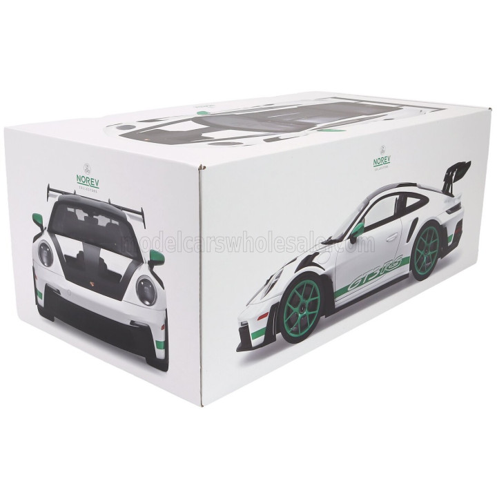 NOREV PORSCHE 911 992 GT3 RS COUPE 2022 - WHITE GREEN 1/12