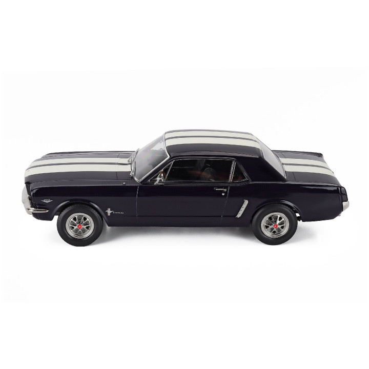 NOREV FORD USA MUSTANG COUPE HARD-TOP 1965 - BLUE WHITE 1/18