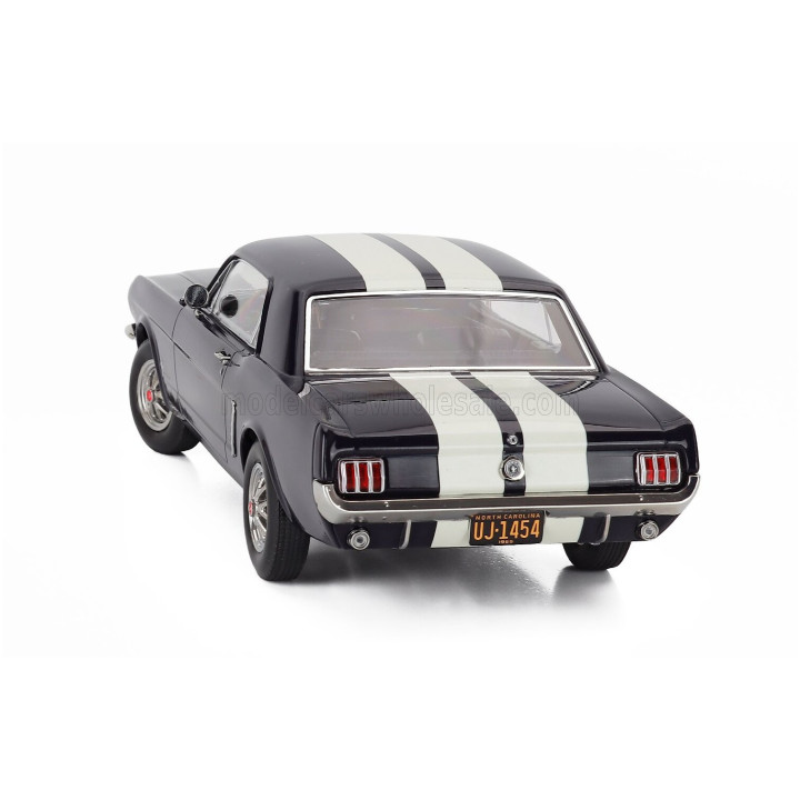 NOREV FORD USA MUSTANG COUPE HARD-TOP 1965 - BLUE WHITE 1/18