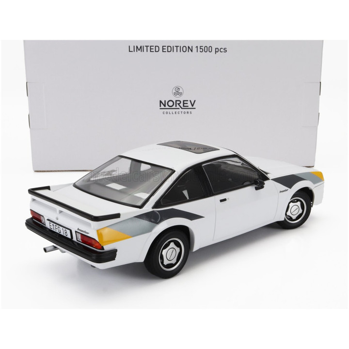 NOREV OPEL MANTA B 1984 - IRMSCHER MANTA - THE MOVIE FRED - WHITE 1/18