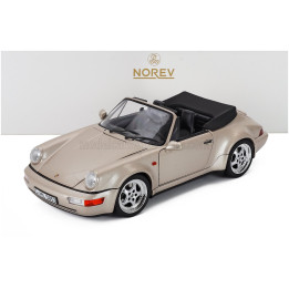 NOREV PORSCHE 911 964 TURBO LOOK CABRIOLET 1992 - SILVER 1/18