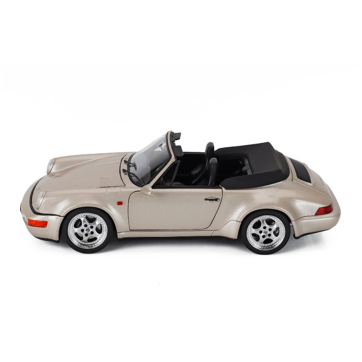 NOREV PORSCHE 911 964 TURBO LOOK CABRIOLET 1992 - SILVER 1/18