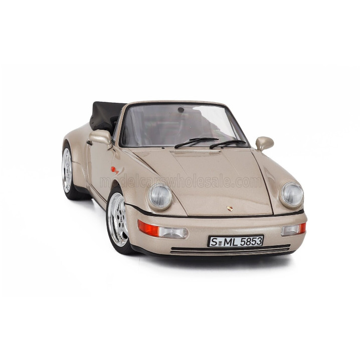 NOREV PORSCHE 911 964 TURBO LOOK CABRIOLET 1992 - SILVER 1/18