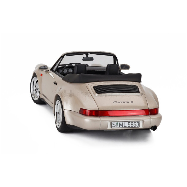 NOREV PORSCHE 911 964 TURBO LOOK CABRIOLET 1992 - SILVER 1/18