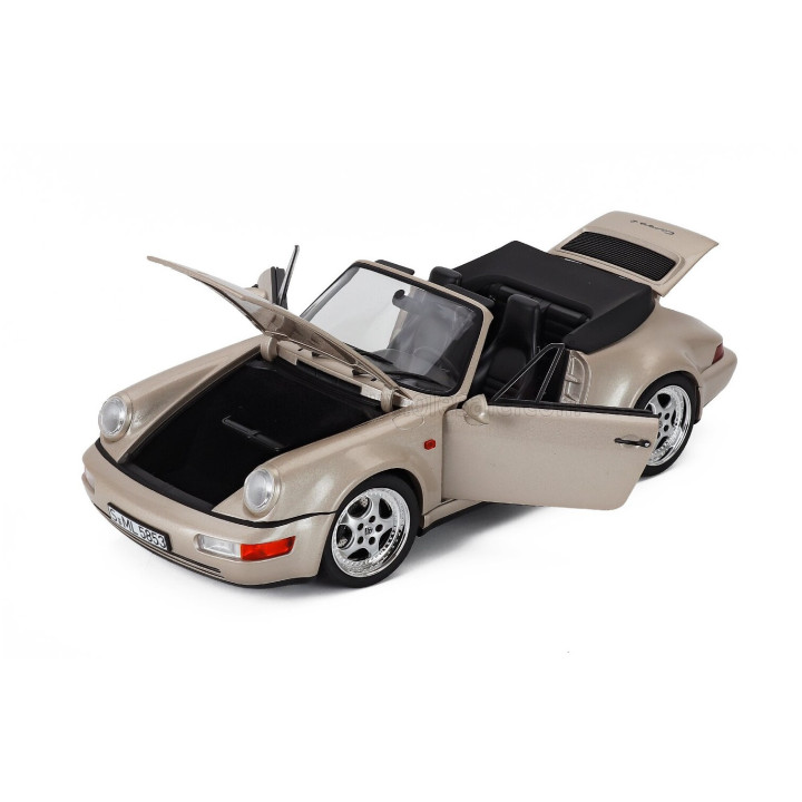 NOREV PORSCHE 911 964 TURBO LOOK CABRIOLET 1992 - SILVER 1/18