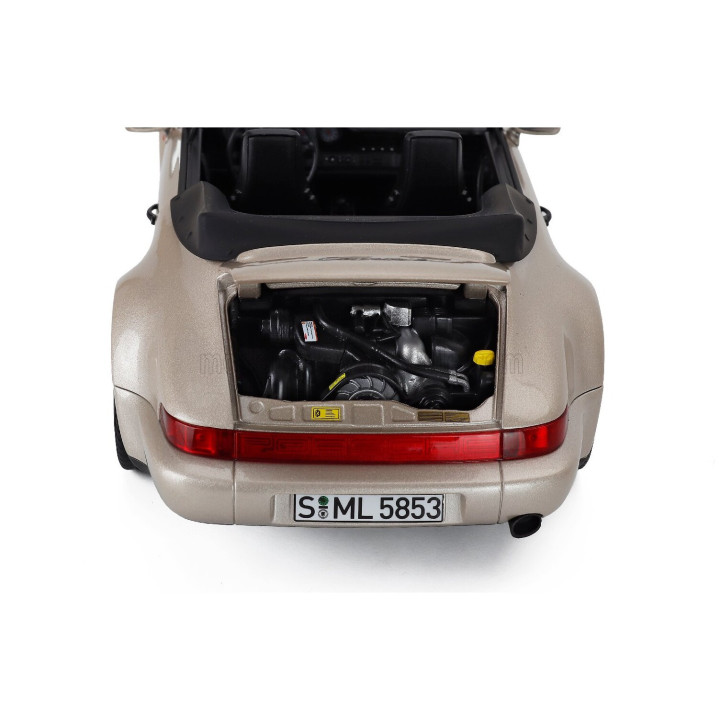 NOREV PORSCHE 911 964 TURBO LOOK CABRIOLET 1992 - SILVER 1/18