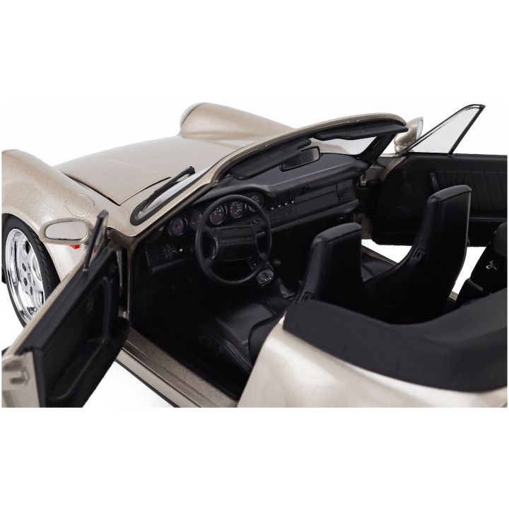 NOREV PORSCHE 911 964 TURBO LOOK CABRIOLET 1992 - SILVER 1/18