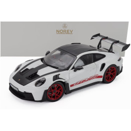 NOREV PORSCHE 911 992 GT3 RS WEISSACH PACKAGE COUPE 2022 - WHITE BLACK RED 1/18