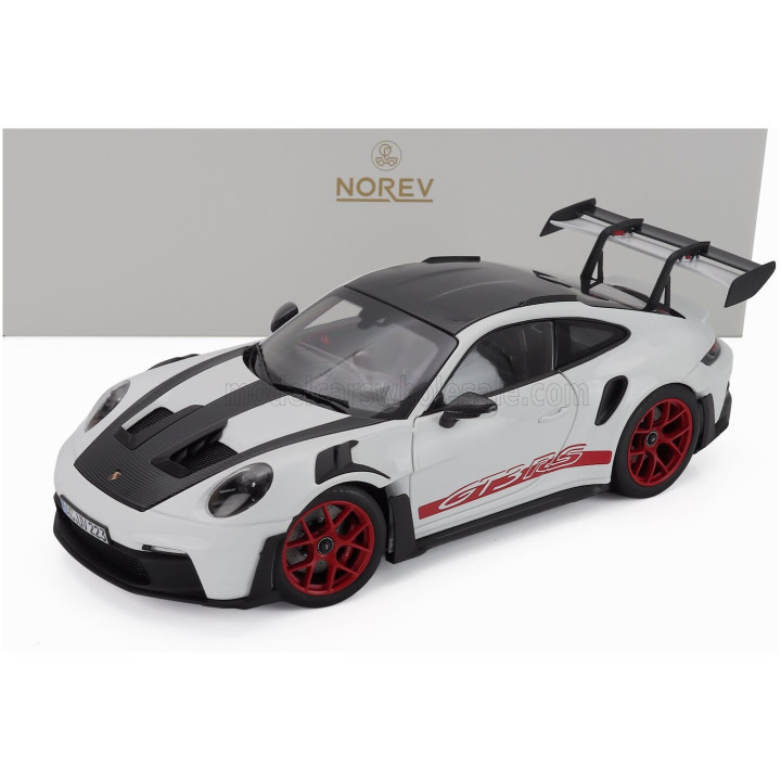 NOREV PORSCHE 911 992 GT3 RS WEISSACH PACKAGE COUPE 2022 - WHITE BLACK RED 1/18